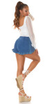 Sexy Demin Highwaist Shorts with Buttons lightblue