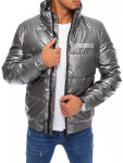 Pánska zimná bunda TX3860 Dark grey silver - Dstreet M šedá-stříbrná