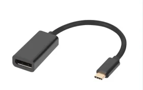 MicroConnect USB-C na DisplayPort čierna / Adaptér (MC-USBC-DPF1.2)
