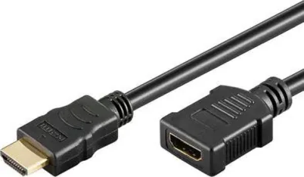 MicroConnect Predlžovací kábel HDMI 1.4 (M) - HDMI 1.4 (F) 0.5m čierna (HDM19190.5FV1.4)