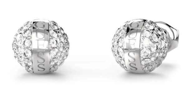Guess Trblietavé oceľové náušnice so zirkónmi Calypso JUBE04459JWRHT/U