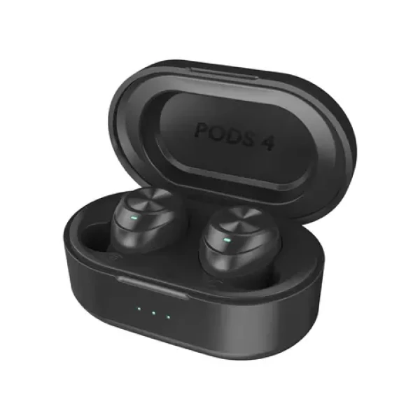Niceboy Pods 4 čierna / Bezdrôtové slúchadlá s mikrofónom / Bluetooth 5.0 / IPX5 / nabíjacie púzdro (hive-pods-4)