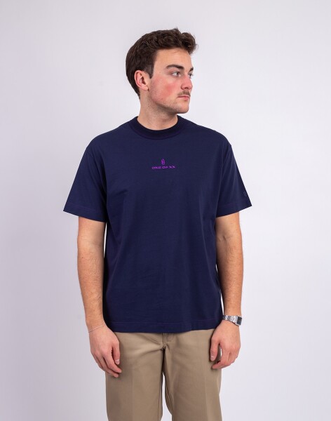 ONE OF XX Midnight Purple Embroidered Loose Fit T-shirt Midnight Purple XL