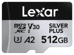 Lexar Professional SILVER PLUS microSDXC 512GB / čítanie: 205MBps / zápis: 150MBps / UHS-I / V30 (LMSSIPL512G-BNANG)