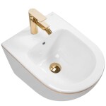 REA - Závesný bidet Carlo Mini White Gold Edge REA-C6990