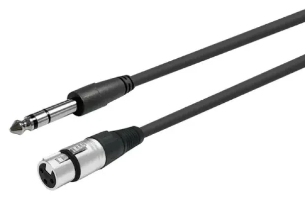 VivoLink XLR (F) - Jack 6,35 mm audio kábel 3M / Audio kábel / čierna (PROAUDXLRFJACKS3)