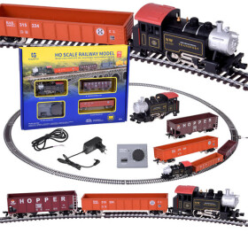 Mamido Elektrická vláčik klasická parná lokomotíva s ovládacou jednotkou H0 1:87 RC0643