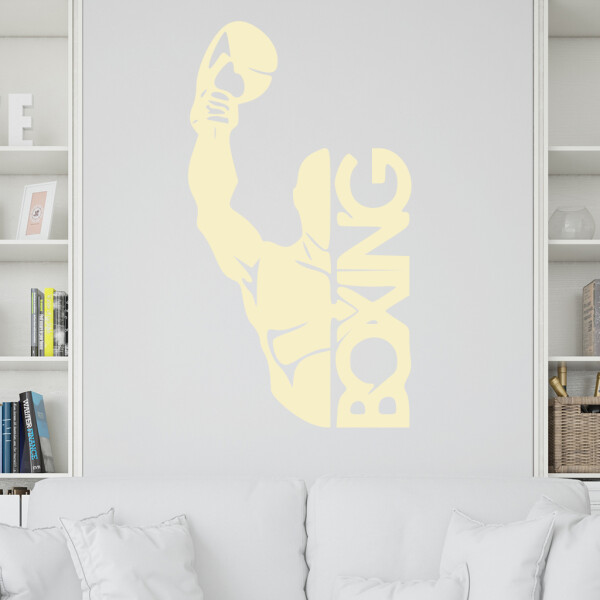 Veselá Stena Samolepka Box Farba: béžová, Veľkosť: 100 x 55 cm