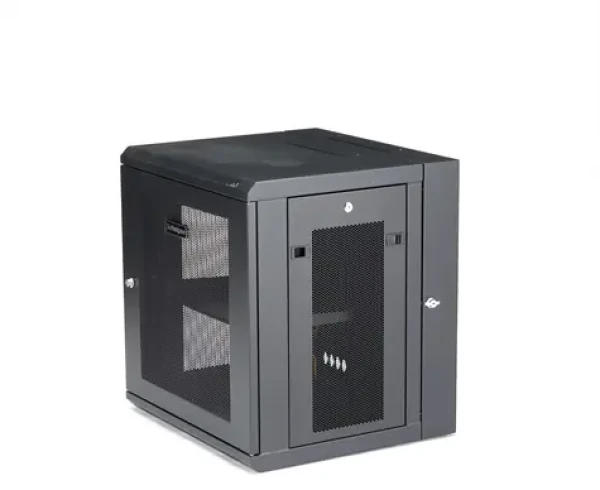 StarTech 12U nástenný rozvádzač čierna / Nástenný rozvádzač / 19" / hĺbka 550 mm / nosnosť 90 kg (RK12WALHM)