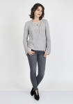 Dámsky sveter Kylie SWE 117 Sweater Grey - MKMSwetters S