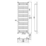 Bruckner - ALBRECHT vykurovacie teleso 600x1250 stredové pripojenie, čierna matná 600.117.6
