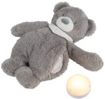 NATTOU Uspávačik plyšový hudobný so svetielkom a senzorom plaču 4v1 Sleepy Bear Grey 0m+
