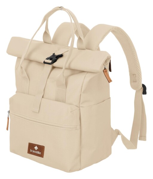 Roll top batoh Travelite Basics Short Handle Roll-up Off-white
