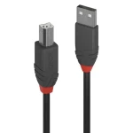 Lindy Anthra Line čierna / Kábel USB / USB 2.0 Typ A - Typ B / M/M / 3 m / 480 Mbit/s (36674)