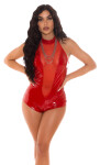 Sexy Koucla Latexlook Net-Body red