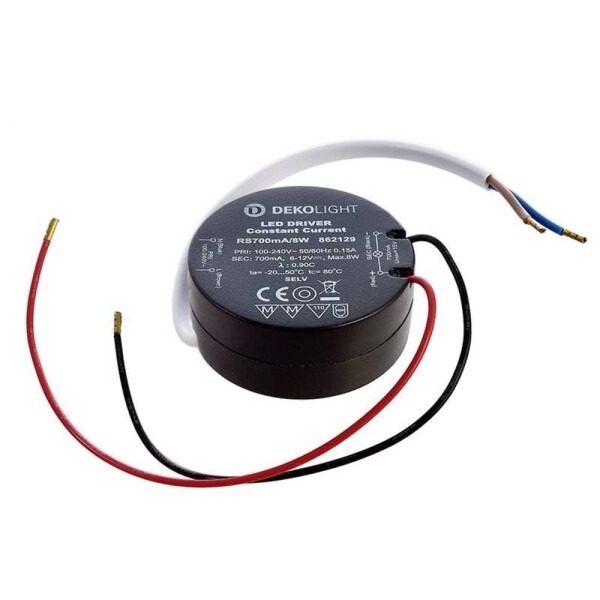 Deko Light ROUND, CC, RS700mA/8W LED driver konštantný prúd 8 W 0.70 A 6 - 12 V/DC; 862129