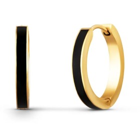 Vuch Pozlátené kruhové náušnice Gold Black Sara