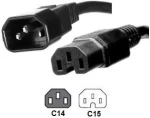 MicroConnect Jumper Cable C14 - C15 2m / predlžovací kábel / 2m (PE011420)