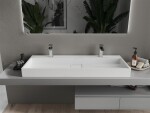 MEXEN - Ava umývadlo na dosku liaty mramor 2/O 120 x 46, biela 23011202