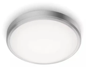 Philips Doris CL257 nikel / Kúpeľňové stropné svietidlo / LED / 17W / 1700lm / 4000K / IP44 / 31cm (SKL000363055)