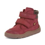 Dievčenská zimná barefoot obuv ZERU TEX Bordeaux, Froddo, G2110150-6, červená - 23