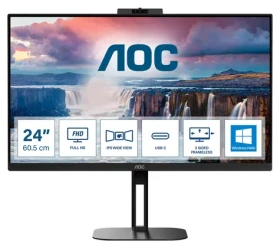 23,8" AOC 24V5CW čierna / Monitor / IPS / Full HD / 75 Hz / Repro 10 W / HDMI / DP (24V5CW/BK)