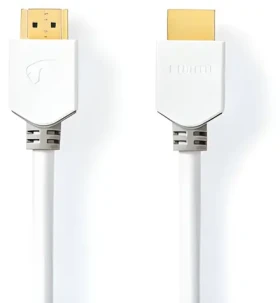 Nedis HDMI - HDMI biela / Kábel / High Speed / 4K 60Hz / ARC / 18 Gbps / 1.5 m (CVBW34000WT15)