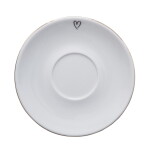 Bella Rose Porcelánová podšálka 15 cm – srdiečko na kraji