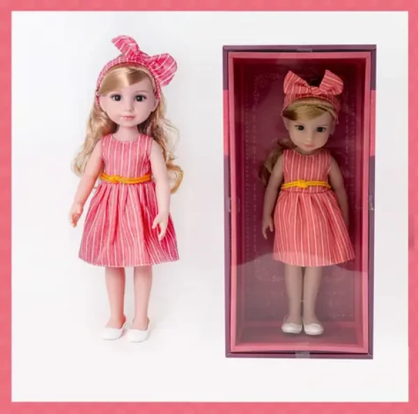 PLEJO Bábika v červených šatách 38 cm