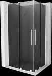 MEXEN/S - Velar Duo sprchovací kút, posuvné dvere 90 x 80, grafit, biela 871-090-080-42-20