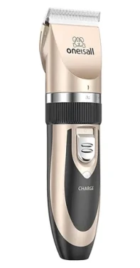 Oneisall P2 zlatá / Zastrihávač domácich zvierat / 6 nástavcov / Tichý chod 50 dB / Bezdrôtový (P2)