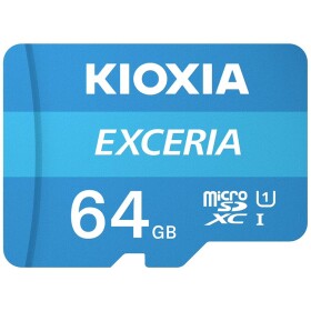 KIOXIA EXCERIA microSDXC 64GB + adaptér / Class 10 / UHS-I U1 / čítanie: 100MBs (LMEX1L064GG2)