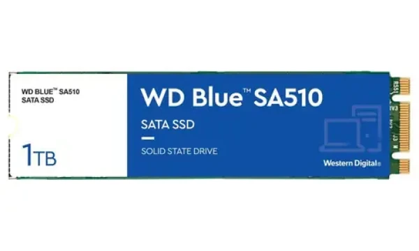 WD Blue SA510 1TB / M.2 SSD 2280 / SATA III / TLC / R: 560MBps / W: 520 MBps / 5y (WDS100T3B0B)
