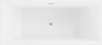 MEXEN/S - Vigo voľne stojaca vaňa 178,5 x 80, biela/čierna, sifón a prepad chróm 51251788075-01