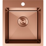 MEXEN - Solix oceľový drez 1-bowl 400 x 450 mm, meď 6401401000-65