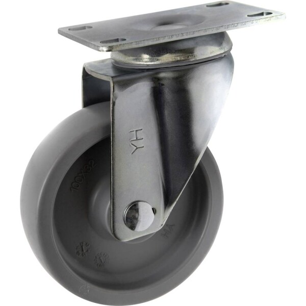 TOOLCRAFT TO-5137935 Otočné koliesko 100 mm s montážnou doskou Nosnosť (max.): 125 kg; TO-5137935