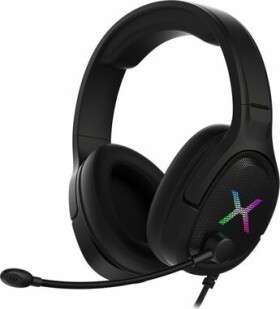 KRUX Popz RGB čierna / herné sluchákta / mikrofón / USB-A + 3.5mm jack / RGB podsvietenie / 2.2 m (KRX0091)