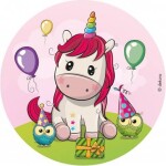 Jedlý papier na tortu narodeniny Unicorn 20 cm - Dekora - Dekora