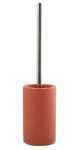 Spirella TUBE-Matt WC kefa s matne terakotovou keramickou nádobou / Nerezová rukoväť / Hlavica PP, O 72 mm