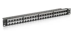 Equip / Patch panel / 48 portov / 1U / UTP Cat6 / LSA/110 / čierna (769248)