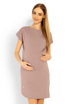 Dámske tehotenské šaty 1629 Caramel - PeeKaBoo S/M karamelová