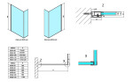 POLYSAN - MODULAR SHOWER stena na inštaláciu na múr, pre pripojenie príd. panelu, 1000 MS2A-100
