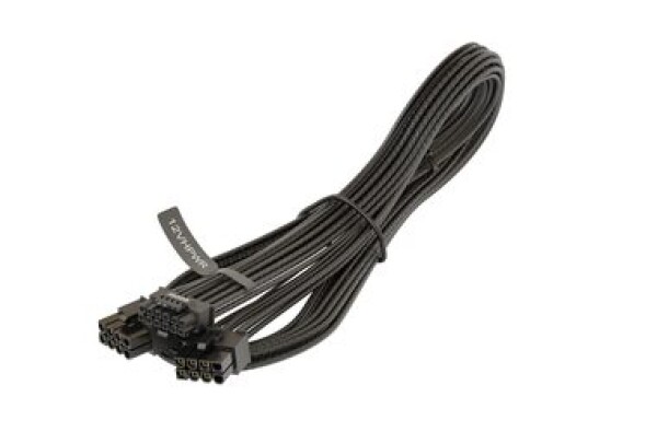 Seasonic 12VHPWR PCIe 5.0 Adapter pre napájanie grafických kariet - čierny oplet (12VHPWR-cable-black)