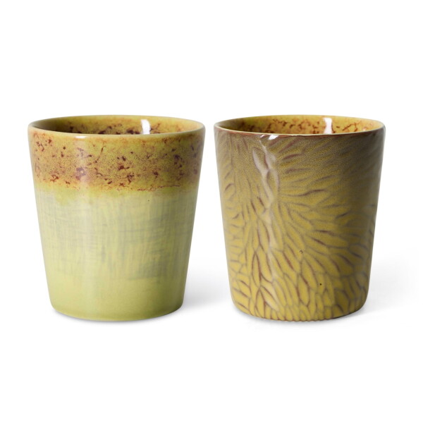 HK living Kameninový hrnček 70's Van Gogh / Sunflowers – sada 2 ks