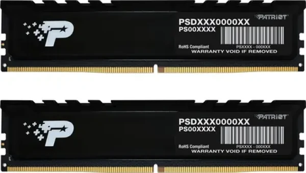 Patriot Signature Premium 32GB (2x16GB) 5600MHz / DIMM / DDR5 / CL40 / On-Die ECC / Unbuffered / 1.1V (PSP532G5600KH1)