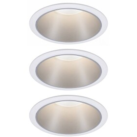 Paulmann 93410 Cole Coin vstavané svietidlo sada 3 ks LED 6 W biela, strieborná; 93410