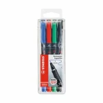 STABILO® OHPen Universal - superfine - 4 ks súprava - zelená, červená, modrá, čierna (841/4)