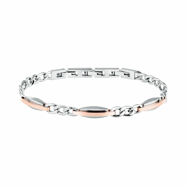Trussardi Jemný bicolor náramok pre mužov T-Steel TJAXV38