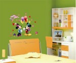 Veselá Stena Samolepka Mickey Mouse a Minnie Veľkosť: 75 x 120 cm