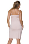 Dámska tehotenská nočná košeľa 3122 Light Pink with White - LupoLine S-36 světle růžová